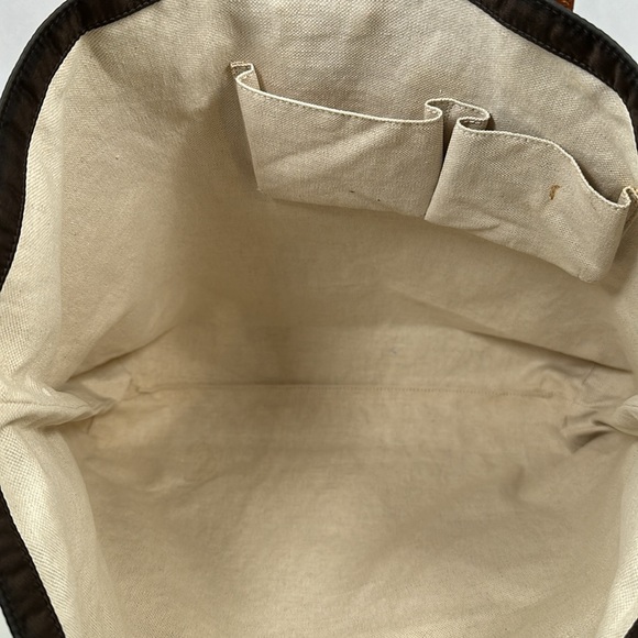 Authentic GUCCI Embossed GG Monogram Shopper Tote- Dark Brown - Picture 8 of 15